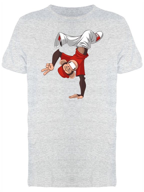 Funny Monkey Dancing Hip Hop T-Shirt Men -Image by Shutterstock, Male XX-Large