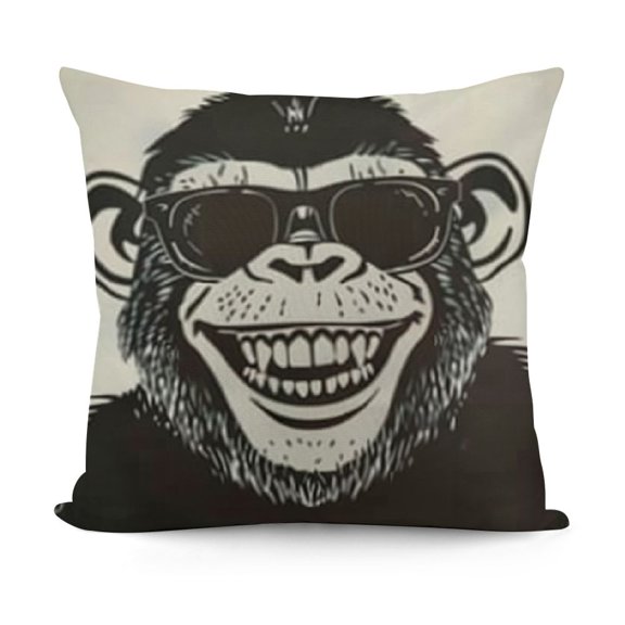 Funny Monkey Decorative Pillow Cases Super Soft Throw Pillows Cover for Sofa Chair Bedroom