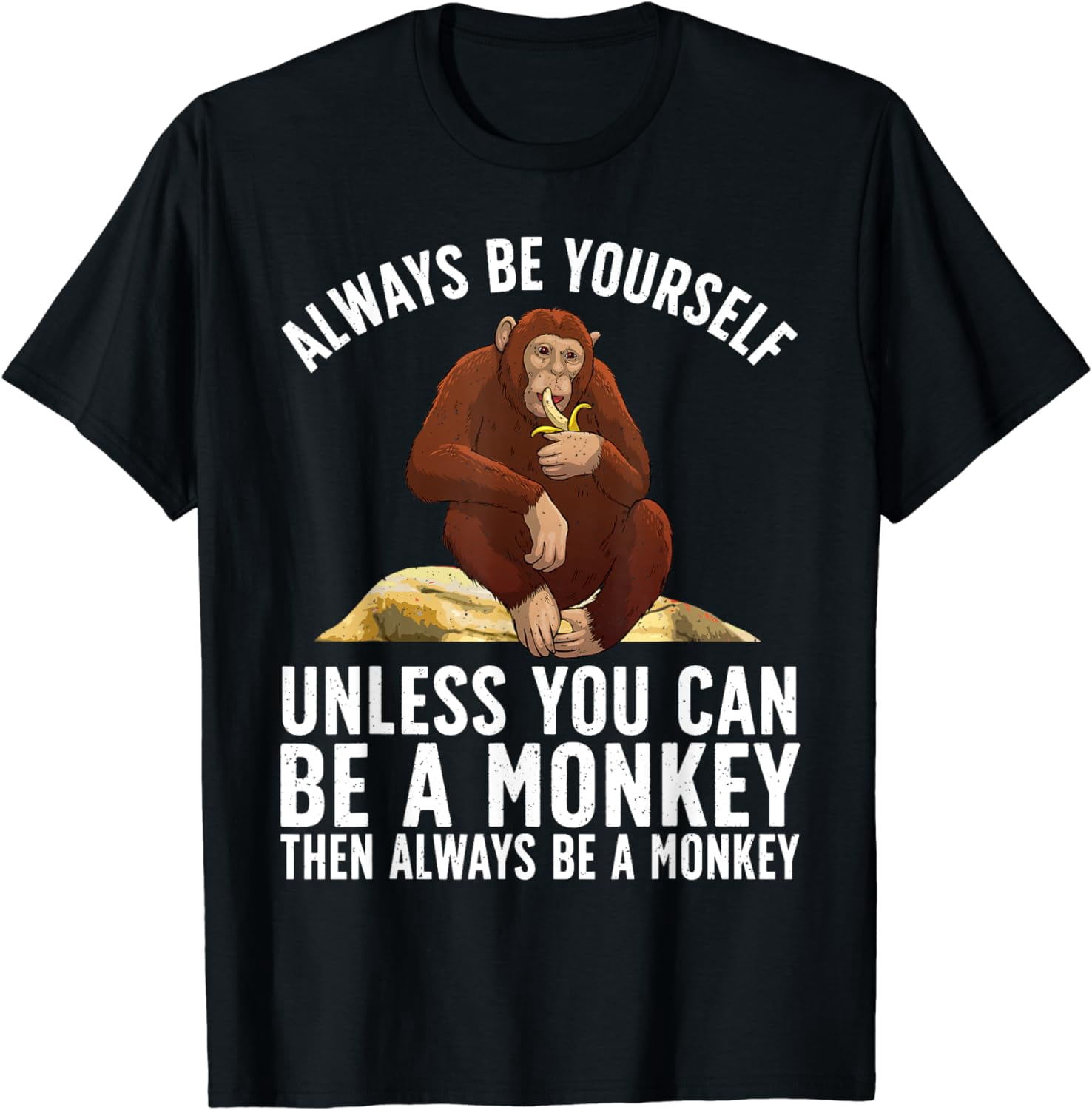 Funny Monkey Design For Men Women Kids Animal Monkey Lover T-Shirt ...