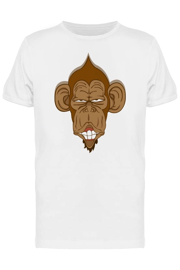 Funny Monkey Face Cartoon Tee Men's -Image by Shutterstock