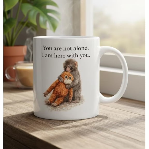 Funny Monkey Mug Gift for Monkey Lovers, Cute Farm Gifts For Women Men, Novelty Birthday Animal Mug Gifts