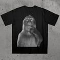 thumbnail image 1 of Funny Monkey Shirt, Stupid Meme Tshirt, Dank Memes Tee, 90s Vintage Bootleg, Odd Core, 1 of 2