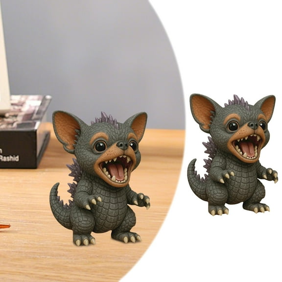 Funny Dog Figurine - Handmade Resin Sculpture for Home & Office Decor, Cute Puppy Statue for Bookshelf, Desk & Gifts for Pet Lovers