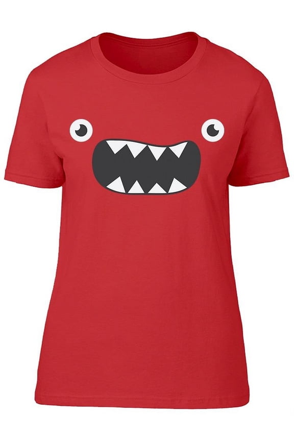 Funny Monster Face Graphic Women's T-shirt
