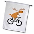 thumbnail image 1 of 3dRose, Funny Moose Riding a Bicycle Art, 12 x 18 inch Garden Flag, 1 of 1