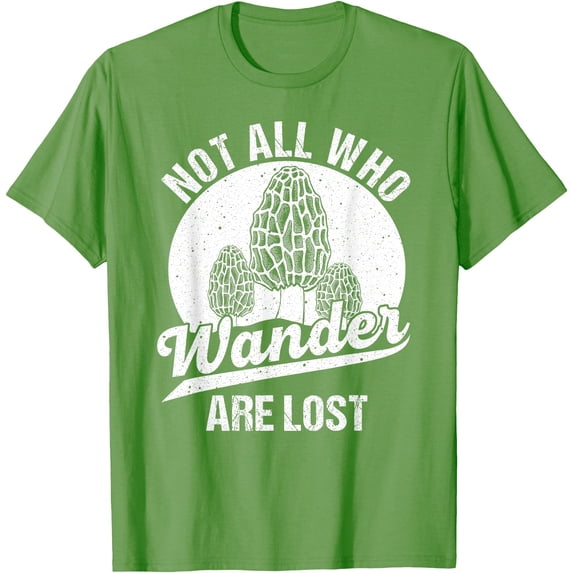 Funny Morel Mushroom Gift Foraging Mushroom Hunting Hunter Unisex T-Shirt for Men Women Kids Toddler,Lime Color,Size M