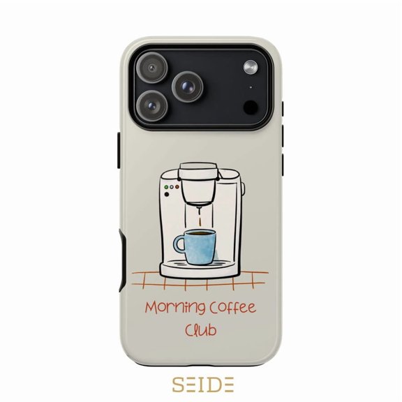 Funny Morning Coffee Club Case for iPhone 11 12 13 14 15 16 17 Pro Max Plus