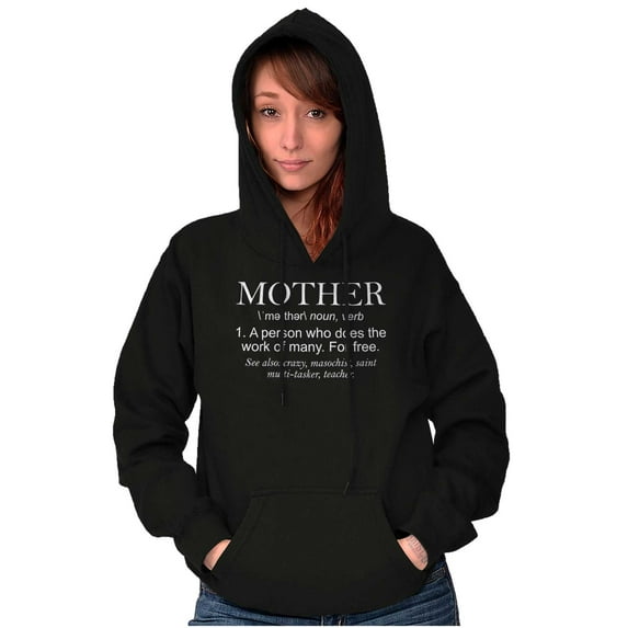 Funny Mother Definition Cute Mom Women Plus Size Graphic Pullover Hoodie Brisco Brands 2X