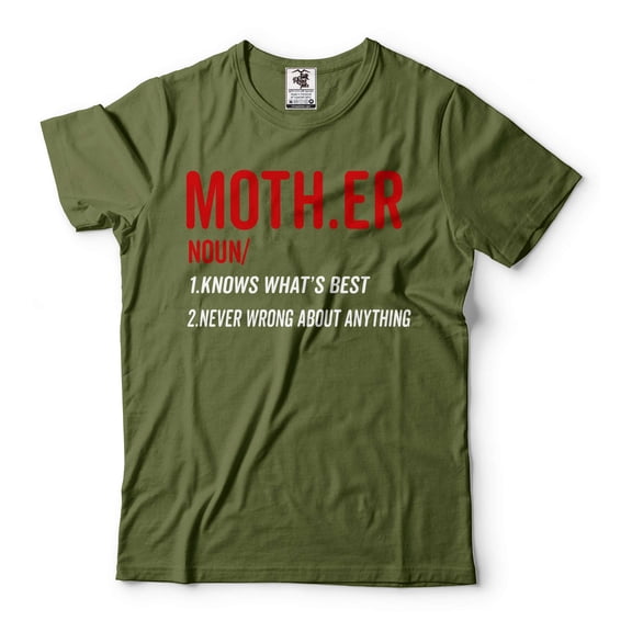 Funny Mother Shirt Mother Definition Tee Shirt Mothers Day Shirt Mom Shirts Mama Tees Mommy Shirt (X-Large Military Green)