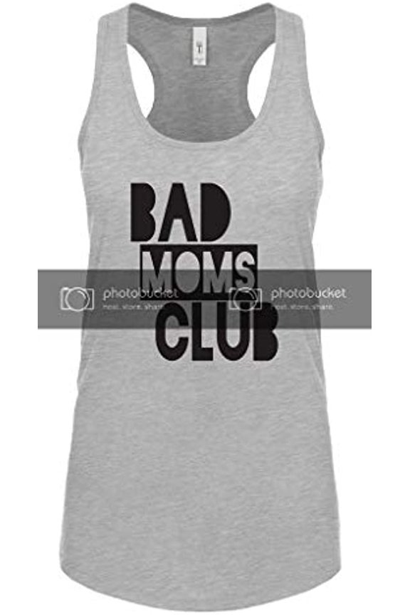 Funny Mother's Day Bad Moms Club Ladies Racerback Tank Top-Small Heather Grey