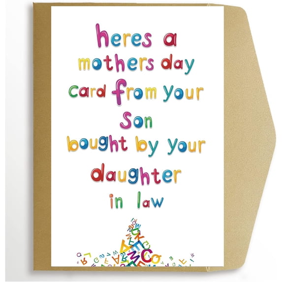 Cardkiss Funny Mother's Day Card From Daughter in Law, Cheeky Mothers Day Cards from Son