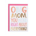 thumbnail image 1 of Funny Mother’s Day Card – “OMG Mom, You Were Right About Everything!” – Colorful Typography Card with Envelope – Perfect Gift for Mother on Mother’s Day, 1 of 2