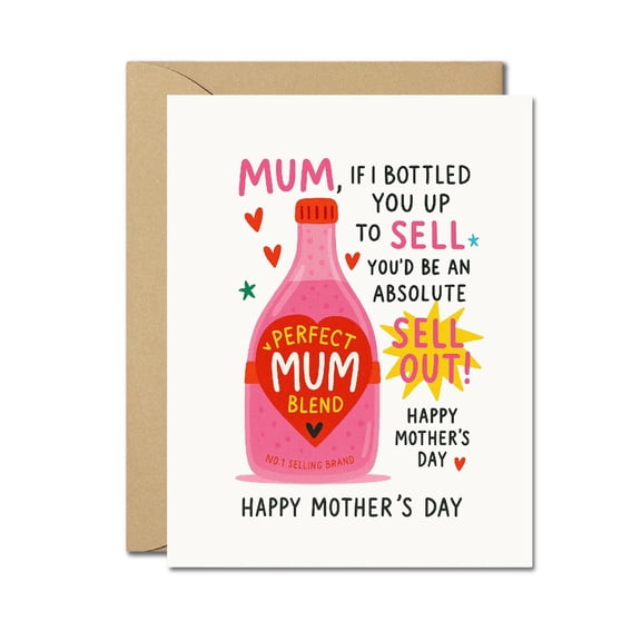 Funny Mother's Day Card Perfect Mum Blend Total Sell Out! , Gift for Mom