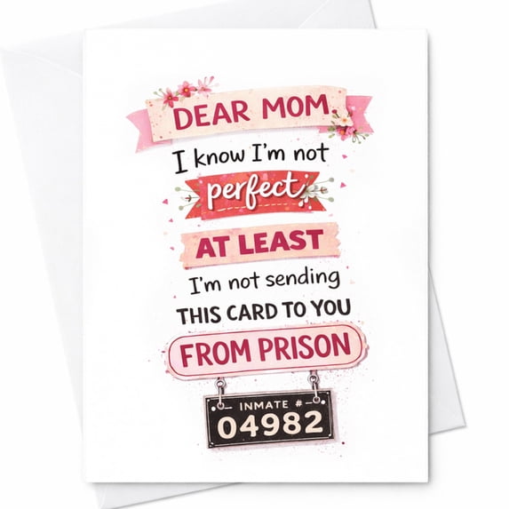Funny Mother's Day Card With Floral
