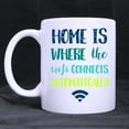 thumbnail image 1 of Funny Mother's Day Gift - Home Is Where Wifi Connects Automatically?Coffee?Mug Ceramic?Material?Mugs Tea?Cup White?11oz, 1 of 5