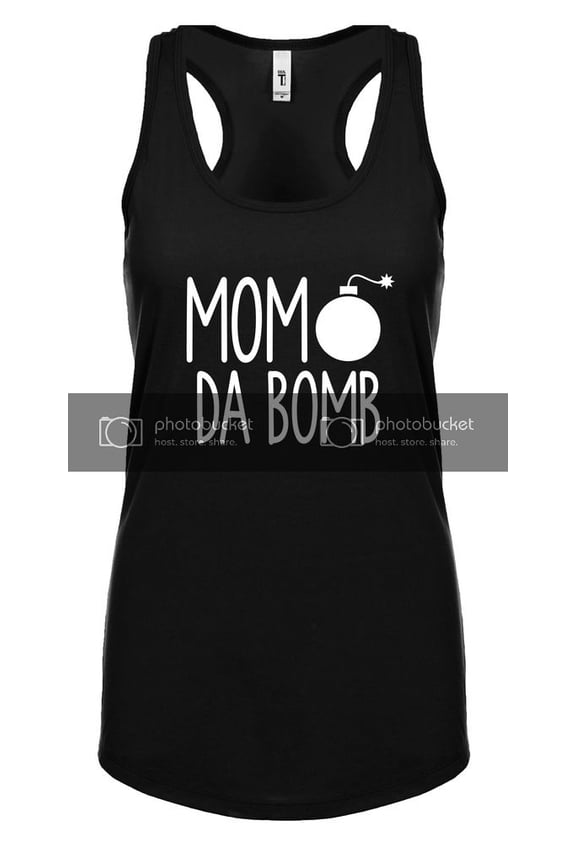 Funny Mother's Day Mom Da Bomb Ladies Racerback Tank Top-xs Black