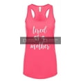 thumbnail image 1 of Funny Mother's Day Tired As A Mother Ladies Racerback Tank Top-Large Hot Pink, 1 of 4