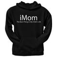 thumbnail image 1 of Funny Mother's Day iMom Geek Black Adult Pullover Hoodie - Medium, 1 of 1