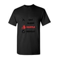 thumbnail image 1 of Funny Motivational Entrepreneur Quote Eat Sleep Hustle Repeat Unisex T-Shirt, up to size 5XL, 1 of 2