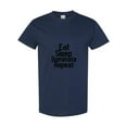 thumbnail image 1 of Funny Motivational Hustle And Grind Quote Eat Sleep Dominate Repeat Unisex T-Shirt, up to size 5XL, 1 of 2