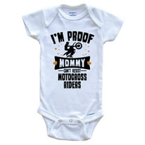 Funny Motocross Baby Bodysuit - I'm Proof Mommy Can't Resist Motocross Riders Baby Bodysuit
