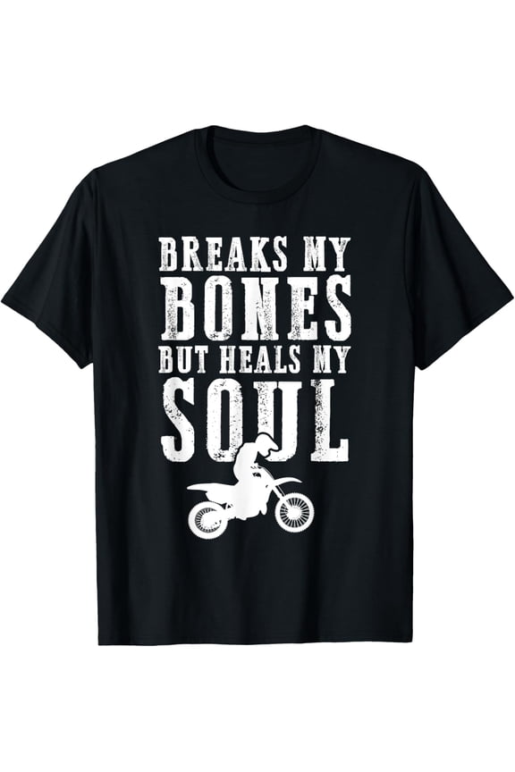Funny Motocross Healing Soul Dirt Bike Rider MX Passion Race T-Shirt men and women can wear, black, white, gifts