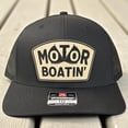 thumbnail image 1 of Funny "Motor Boatin'" Leather Patch Hat: Richardson 112, Flexfit, or Infinity Her, 1 of 4