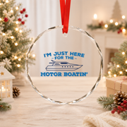 Funny Motorboat Joke - Motor Boating - Motorboating Boat Vintage Glass Ornament