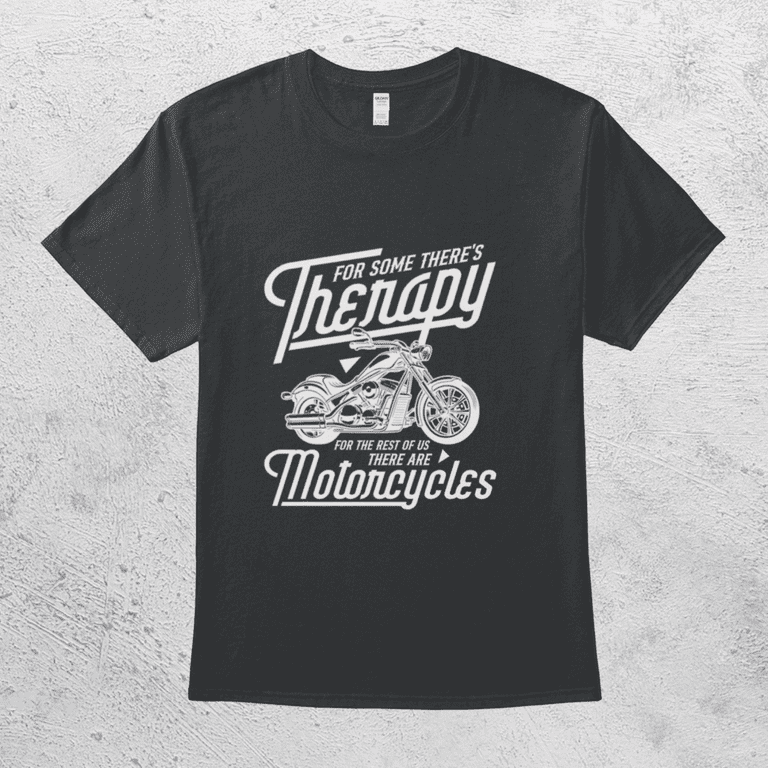 Funny Motorcycle Rider Therapy Motorcycles Vintage Biker Gift Shirt