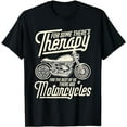thumbnail image 1 of Funny Motorcycle Rider Therapy - Vintage Biker Gift Short Sleeve T-Shirt, 1 of 5