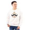 thumbnail image 1 of Funny Moustache Responsibility Joke Men's Big & Tall Crewneck Sweatshirt Brisco Brands 4X, 1 of 5