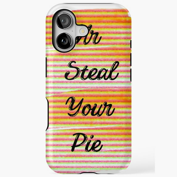 Funny Mr Steal Your Pie Thanksgiving Holiday Humor Graphic Art iPhone Tough Case