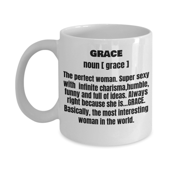 Funny Mug-Adult Definition - First Name Grace Women Funny White coffee mugs 11 oz