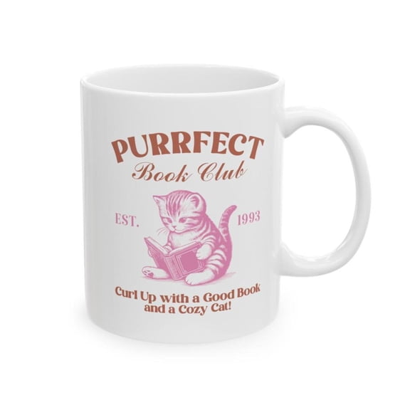 Funny Mug Book Lover Owner Retro Book Club 90s Coffee Tea Cup