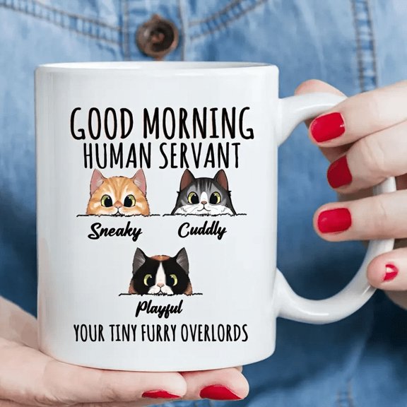 Funny Mug, Cute Kitten Ceramic Mug, Ceramic Coffee Mug Gift