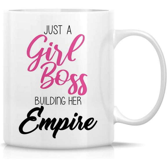 Funny Mug - Girl Boss Building Her Empire Entrepreneur 11 Oz Ceramic Coffee Mugs - Funny, Sarcasm, Motivational, Inspirational birthday gifts for friends, coworkers employer sister girlfriend
