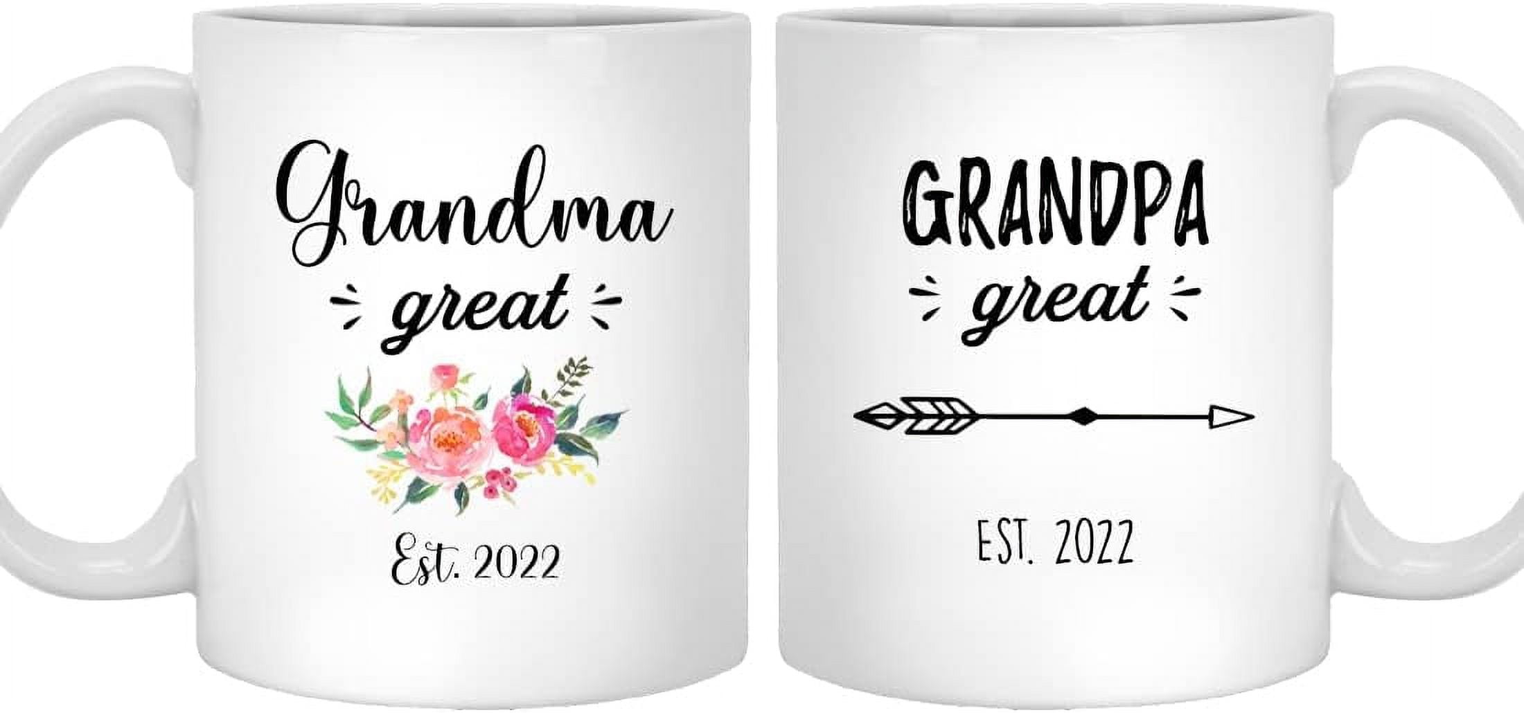Funny Mug Grandma and Grandpa Mugs Pregnancy Reveal To Grandparents ...