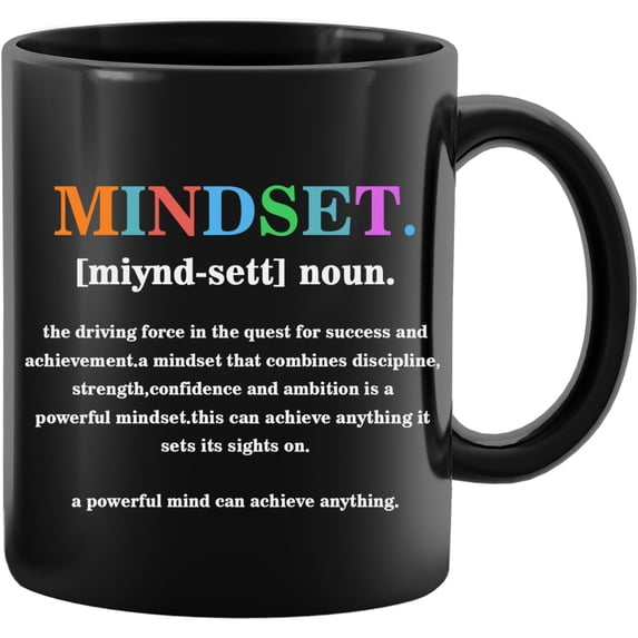 Funny Mug, Mental Health Coffee Mug, Mindset Mug, Positive Affirmation Mug Gifts For Motivational Law of Attraction Mindfulness, Going Away Farewell Gifts for Coworkers, 11 Ounces Black Mug