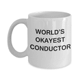 thumbnail image 1 of Funny Mug - World's Okayest Conductor - Porcelain White Funny Coffee Mug & Coffee Cup Gifts 11oz, 1 of 2