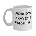 thumbnail image 1 of Funny Mug - World's Okayest Farrier - Porcelain White coffee mugs 11 oz, 1 of 2