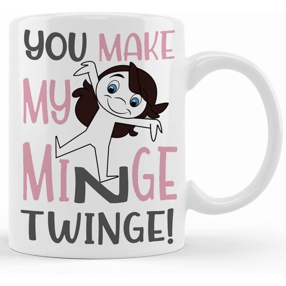 Funny Mugs Novelty Mug Tea Coffee Cup Gifts Birthday Presents For Men Women Him Her Minge Twinge, Ceramic Novelty Coffee Mugs 11oz, 15oz Mug, Tea Cup, Gift Present Mug For Birthday, Chri