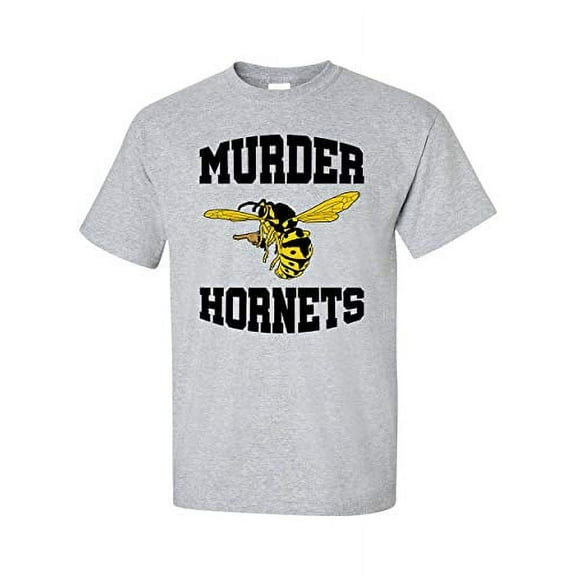 Funny Murder Hornets Unisex Adult Short Sleeve T-Shirt-Sports Grey-Medium