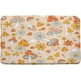 thumbnail image 1 of Funny Mushroom Cute 70S 80S Hippie Aesthetic Colorful Retro Flower Boho Floral Cartoon Cute 70S 80S Hippie Aesthetic Bathroom Kitchen Rugs,17.8x29.5+16x48 Inch, 1 of 4