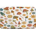 thumbnail image 1 of Funny Mushroom Cute 70S 80S Hippie Aesthetic Colorful Retro Flower Boho Floral Cartoon Cute 70S 80S Hippie Aesthetic Bathroom Kitchen Rugs,17.8x29.5+16x48 Inch, 1 of 5