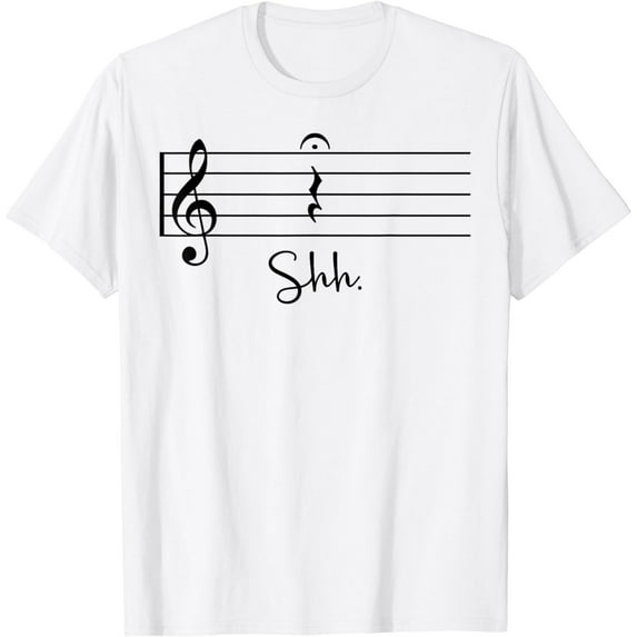 Funny Music Notes Shirt Shh Quarter Fermata Teacher Gift T-Shirt mens t shirt,white,women,funny,misfits,men,journey