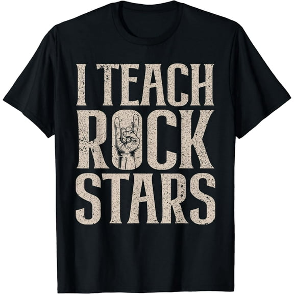 Funny Music Teacher Art For Men Women Rock And Roll Teaching T-Shirt