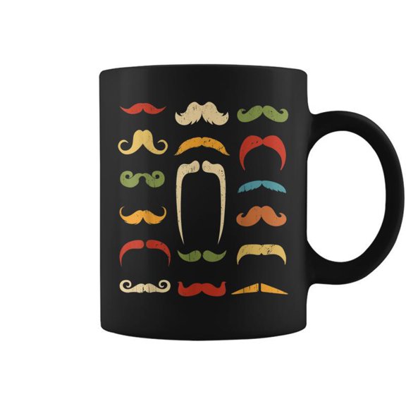 Funny Mustache Styles Retro Hipster Mustache Coffee Mugs