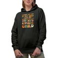 thumbnail image 1 of Funny My Daughter-In-Law Is My Favorite Child, Family Quote, Groovy Retro Wavy Text Merch Gift, Black Hooded Sweatshirt or Hoodie, Small, 1 of 5