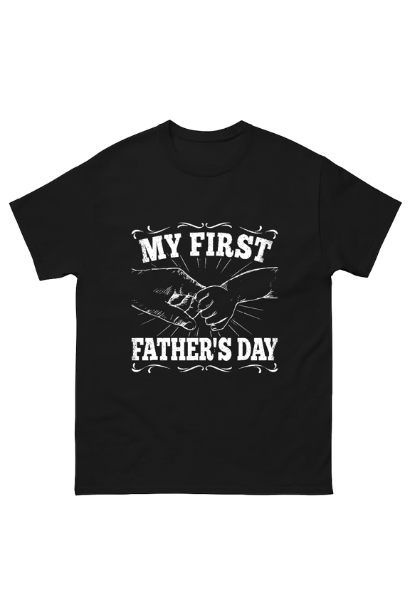 Funny My First Fathers Day New Daddy Papa Gift Unisex T-Shirt V60759