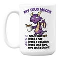 thumbnail image 1 of Funny My Four Moods feat. a Purple Cartoon Dragon Coffee & Tea Mug (15oz), 1 of 6